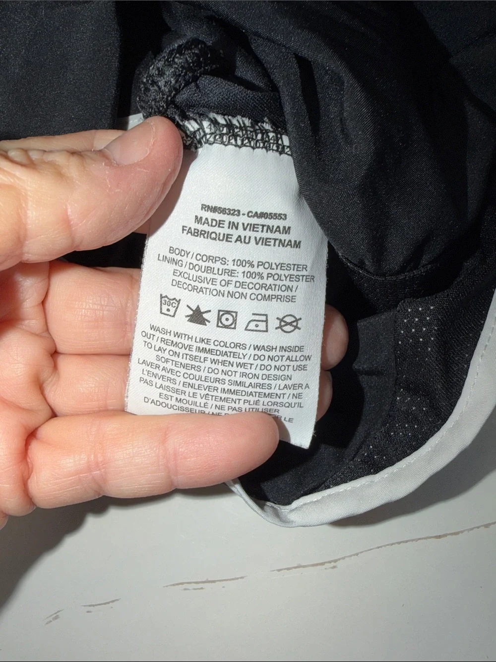 Girls Nike Black Shorts with White Trim and Swoosh
